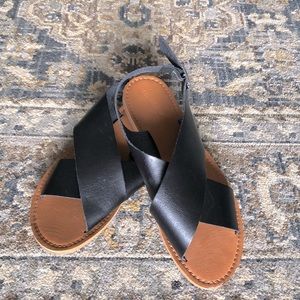 Black Criss-Cross Sandals